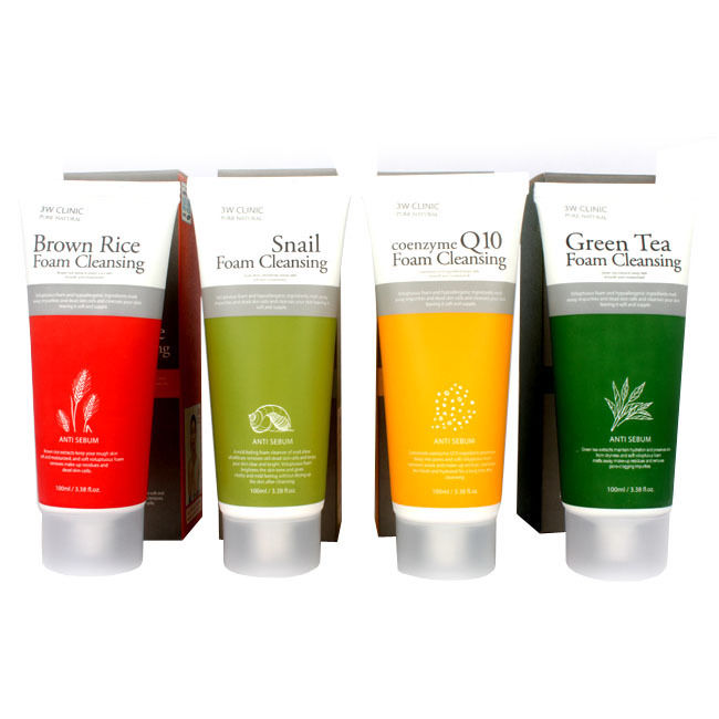 [3W Clinic] Sữa rửa mặt Trà Xanh, colagen, Q10