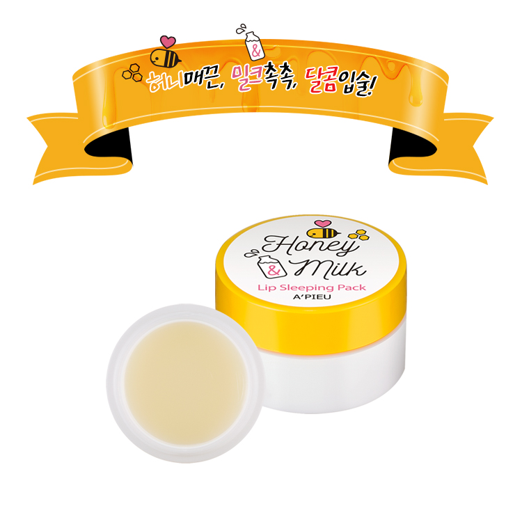 [APieu] Mặt Nạ Ngủ Dưỡng Môi Honey & Milk Lip Sleeping Pack