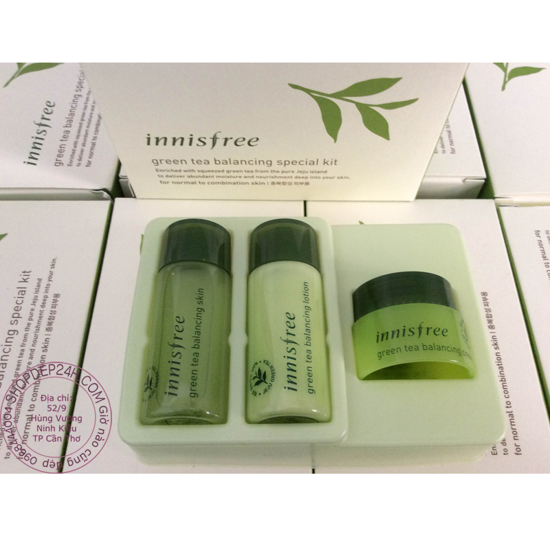 [Innisfree] Bộ dưỡng da trà xanh 15mlx2 và 5ml