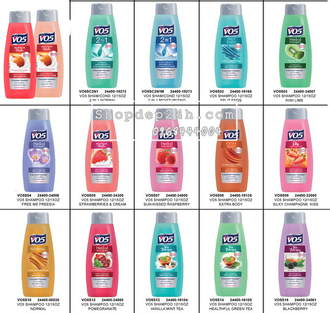 [VO5] Dầu gội VO5 370ml hoặc dầu xả VO5 440ml
