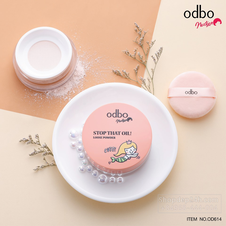 [Odbo] Phấn phủ bột kiềm dầu Odbo Nextgen stop that oil loose powder Thái Lan