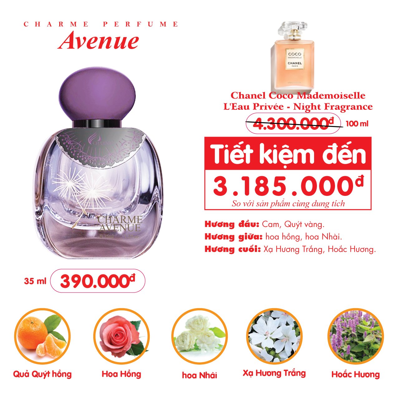 [Charme]  Nước Hoa Nữ Charme Avenue 35ml